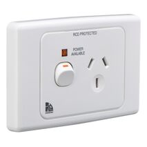 Medilec, Single Switch Socket Outlet, 250V, 10A - White Electric