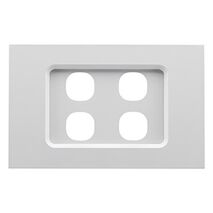 Saturn Zen, Grid and Cover, 4 Gang, Less Mechanism - Zen White