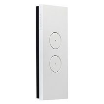 Saturn Zen, push-button Architrave Switch, LED Architrave, 2 Gang, 250V, 16AX/20A - Zen White