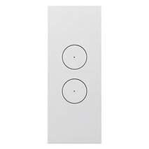 Saturn Zen, Grid and Cover Architrave, 2 Gang, Less Mechanism - Zen White