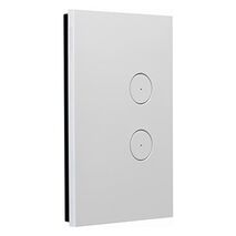 Saturn Zen, push-button Switch, LED, 2 Gang, 250V, 16AX/20A - Zen White