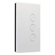 Saturn Zen, push-button Switch, LED, 3 Gang, 250V, 16AX/20A - Zen White