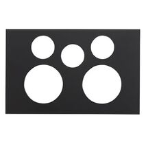 Saturn Zen, Double Power Point Cover, With Extra Switch Horizontal Mount, Clip-On - Zen Black