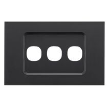 Saturn Zen, Grid and Cover, 3 Gang, Less Mechanism - Zen Black