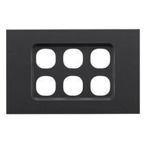Saturn Zen, Grid and Cover, 6 Gang, Less Mechanism - Zen Black