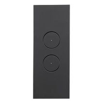 Saturn Zen, Grid and Cover Architrave, 2 Gang, Less Mechanism - Zen Black