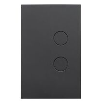 Saturn Zen, push-button Switch, LED, 2 Gang, 250V, 16AX/20A - Zen Black