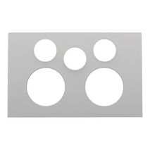 Saturn Zen, Double Power Point Cover, With Extra Switch Horizontal Mount, Clip-On - Zen White