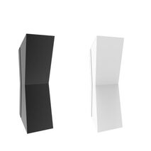 2x3w Up Down Wall Light Black Tri Color