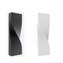 2x3w Up Down Wall Light Black Tri Color