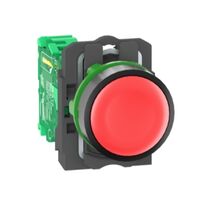 Harmony XB5R, Wireless and batteryless transmitter, push-button, plastic, red, 22mm, spring return