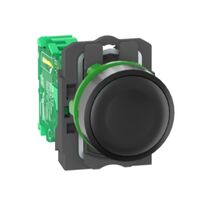 Harmony XB5R, Wireless and batteryless transmitter, push-button, plastic, black, 22mm, spring return