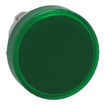 Harmony XB4, Head for Pilot light, metal, green, 22mm, universal LED, plain lens