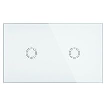 Brilliant White Elite Glass Wall Switch 2 Gang