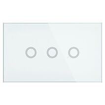 Brilliant White Elite Glass Wall Switch 3 Gang
