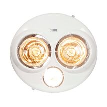HPM 3-in-1 2-Lamp Instant Heat Bathroom Heater with Light