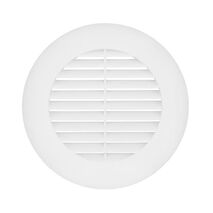 HPM 100mm External Fixed Round Ventilation Grille White
