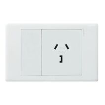 Excel Life - Common plate - Horizontal Single Powerpoint Unswitched 1 gang 32A white