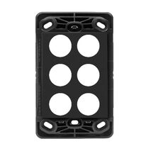 HPM VIVO 6 Gang Switch Grid Dark Grey
