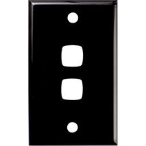 HPM Standard 2 Gang Rectangle Switch Cover Plate Black