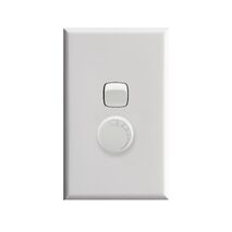 Excel - Vertical rotary dimmer leading edge 2 wire 400VA 240V a.c. gloss white