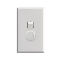Excel - Vertical rotary dimmer trailing edge 2 wire 400VA 240V a.c. gloss white