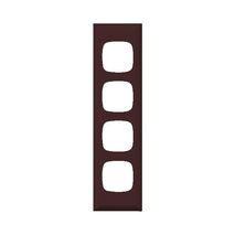 Excel - Architrave coverplate 4 gang brown