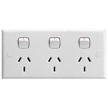 HPM Standard 10A Triple Powerpoint White