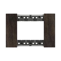 Bticino Living Now 3 Module Coverplate Walnut