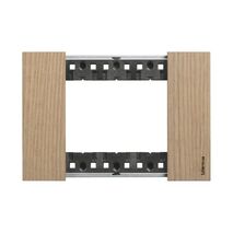 Bticino Living Now 3 Module Coverplate Oak