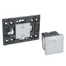 ARTEOR Gateway + Wireless Master Switch Mechanism - Horizontal 2 Module with Grid - Soft Aluminium