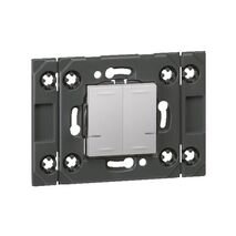 Arteor with Netatmo 2 Gang 2 Module Wireless Remote Control Soft Aluminium