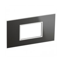 ARTEOR Square 3 Module Coverplate Reflective Black
