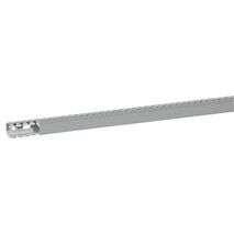 Transcab - Cable grey duct with cover - 2 metre length 25x25mm 2m 12.5mm finger DIN pitch with cover grey