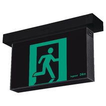 Bolt LED Exit sign slide connect complete with running man decals - theatre with lithium battery - Galaxy