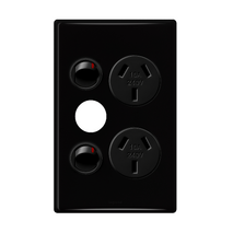 Excel Life 10A Vertical Double Powerpoint with Extra Function Hole Black