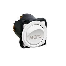 Excel Life - Engraved rocker switch mechanism 2 way 16AX 240V a.c. MICROWAVE engraved Matt White