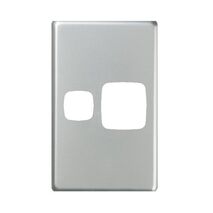 EXCEL - Single vertical powerpoint coverplate only - Matt Silver