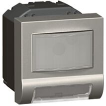 Arteor modular - Electronic device skirting light with IR sensor & alarm 1W 100-230V a.c. 2 module magnesium