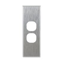Metal Cover Plate 2 Gang Architrave
