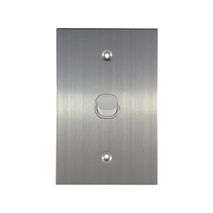 Stainless Steel Light Switch 1 Gang Vertical