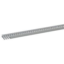Transcab - Cable grey duct with cover - 2 metre length 15x40mm 2m 12.5mm finger DIN pitch with cover grey
