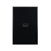 Light Switch 1 Gang – VERTICAL BLACK