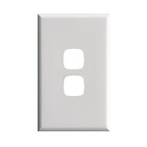 Excel - Switch coverplate 2 gang gloss white