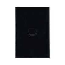 Light Switch 1 Gang – VERTICAL BLACK