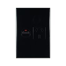 Single Power Point – VERTICAL BLACK