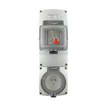 RCD Protected Socket Outlet 3 Pin 15A 250V IP66