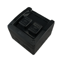 Single Weatherproof Surface Switch 2 Gang – BLACK