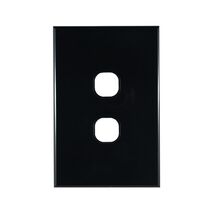 Grid Plate 2 Gang – BLACK