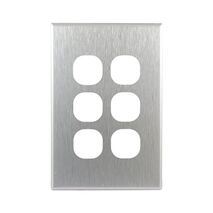 Aluminium Cover Plate for 6 Gang Switch GEO